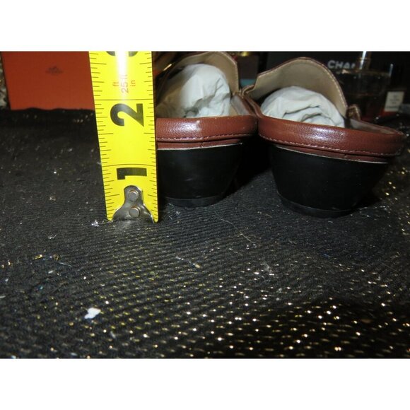 ASHRO Rush Hour Vegan Leather Kitten Heel Slide Mule Buckle Accent Slip On Sz 11 - Picture 3 of 9